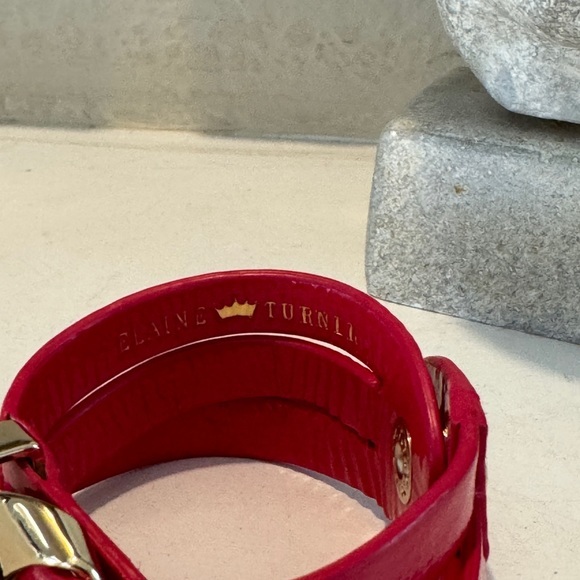 Elaine Turner Breast Cancer Awareness Pink Leather Bracelet NWOT‎ - Picture 3 of 4